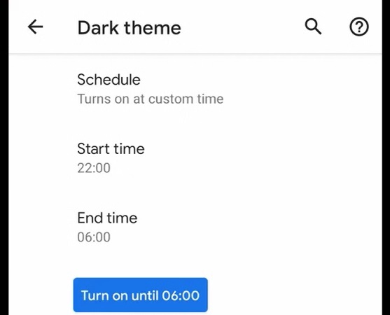 Dark Mode - Android 11 Features